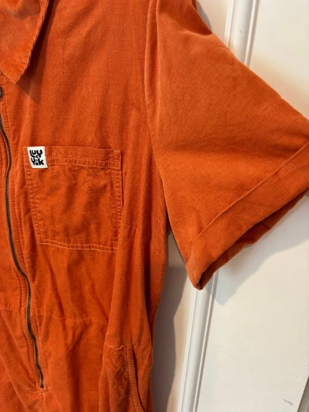 Lucy & Yak Orange Corduroy Jumpsuit (14) - Picture 6 of 8